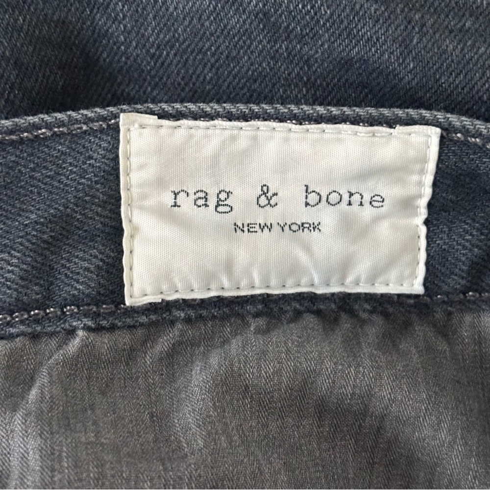 rag & bone Organic Cotton Slim Fit Shorts Charcoal Black Color 'Kent' Size 31 - Picture 9 of 12